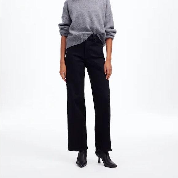 Madewell The Perfect Vintage Wide-Leg Jean in Rinse Black - Picture 7 of 7